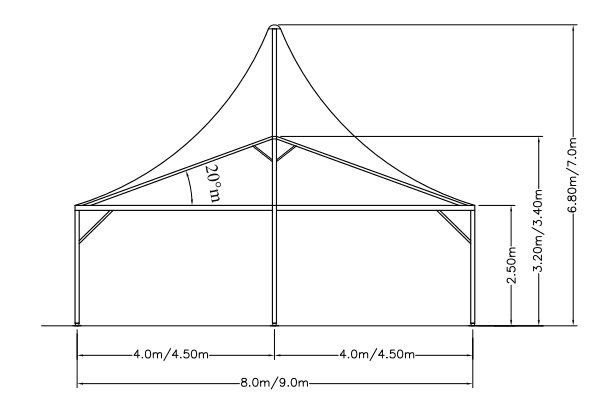 pagoda tents 2d drawing