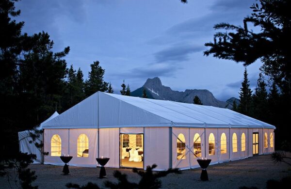 classical tent night view